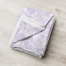 Load image into Gallery viewer, Watercolor geometric monogram Throw Blanket in purple